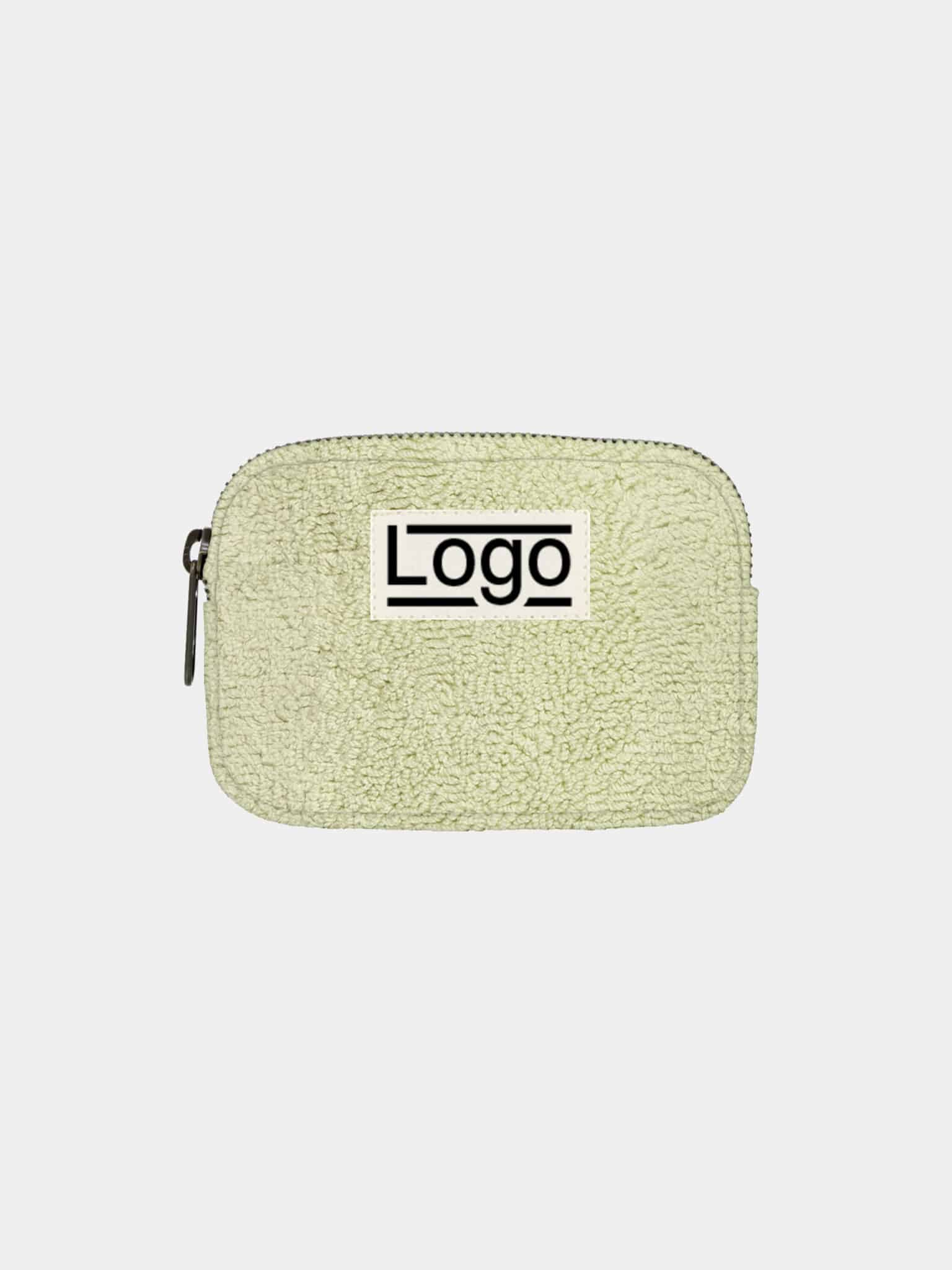 Porte-monnaie promotionnel personnalisable en coton bio Joséphine Vert amande